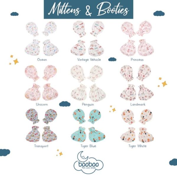 Booboo Baby Mittens & Booties SET