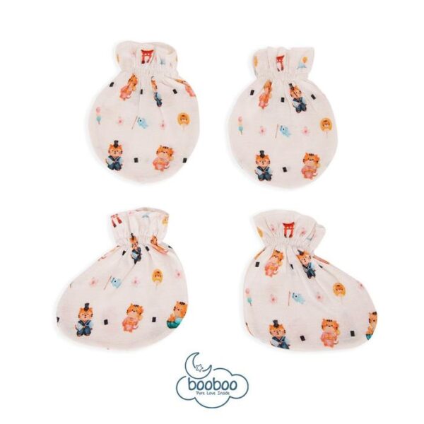 Booboo Baby Mittens & Booties SET - Tiger white