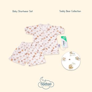 TENCEL Baby Shortwear Set - Teddy White