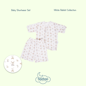 TENCEL Baby Shortwear Set - White Rabbit